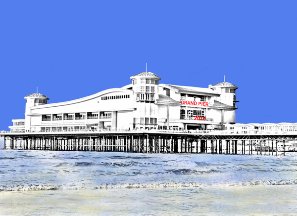 The Grand Pier, Weston-Super-Mare Greetings Card