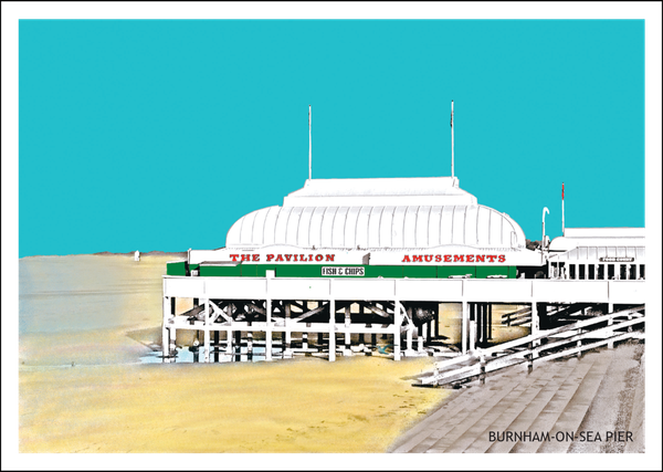 Burnham-On-Sea Pier Postcard