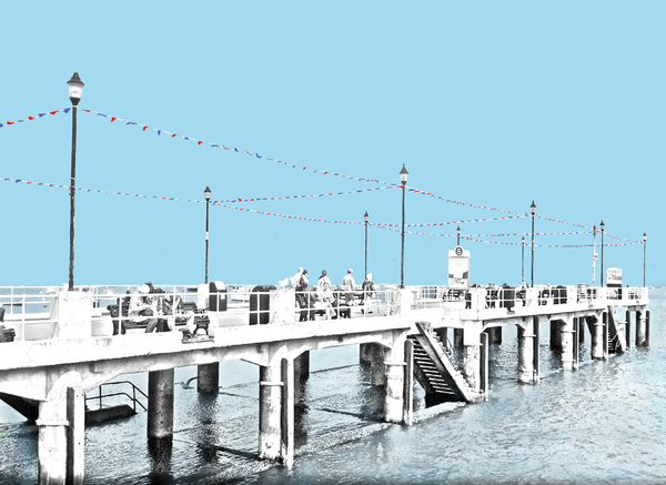 Prince of Wales Pier, Falmouth Greetings Card
