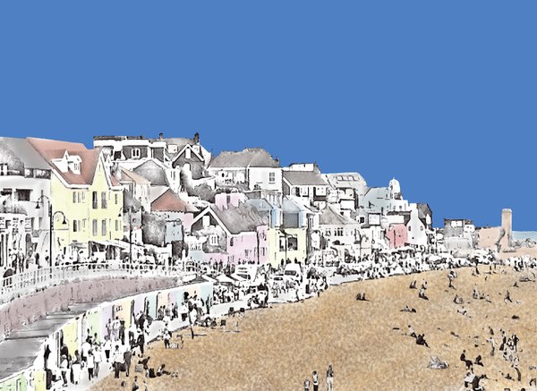 The Beach, Lyme Regis Greetings Card