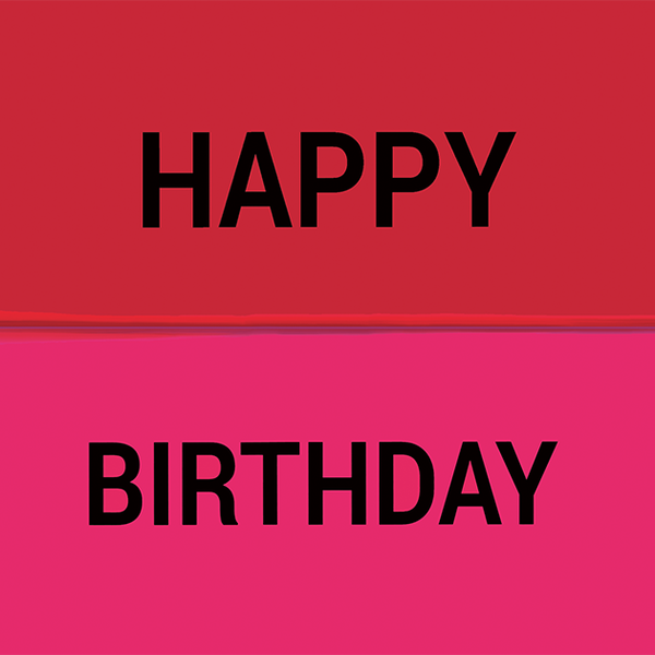 Happy Birthday Rothko Style Pink Greetings Card