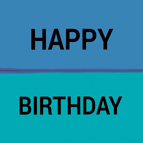 Happy Birthday Rothko Style Blue Greetings Card