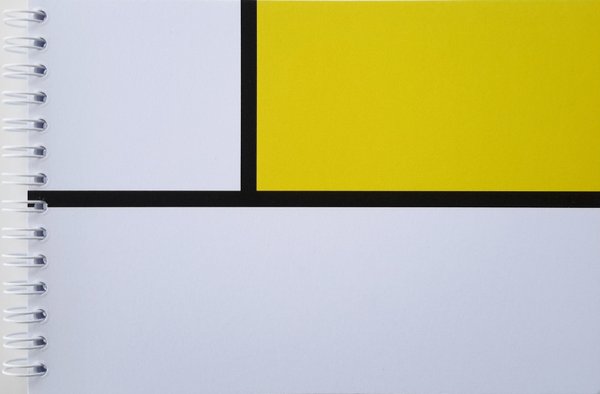 Yellow and White Mondrian Style Notebook
