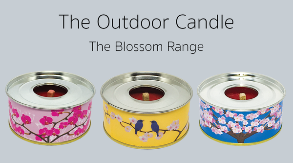 The Outdoor Candle - Japanese Blossom and Blue Birds